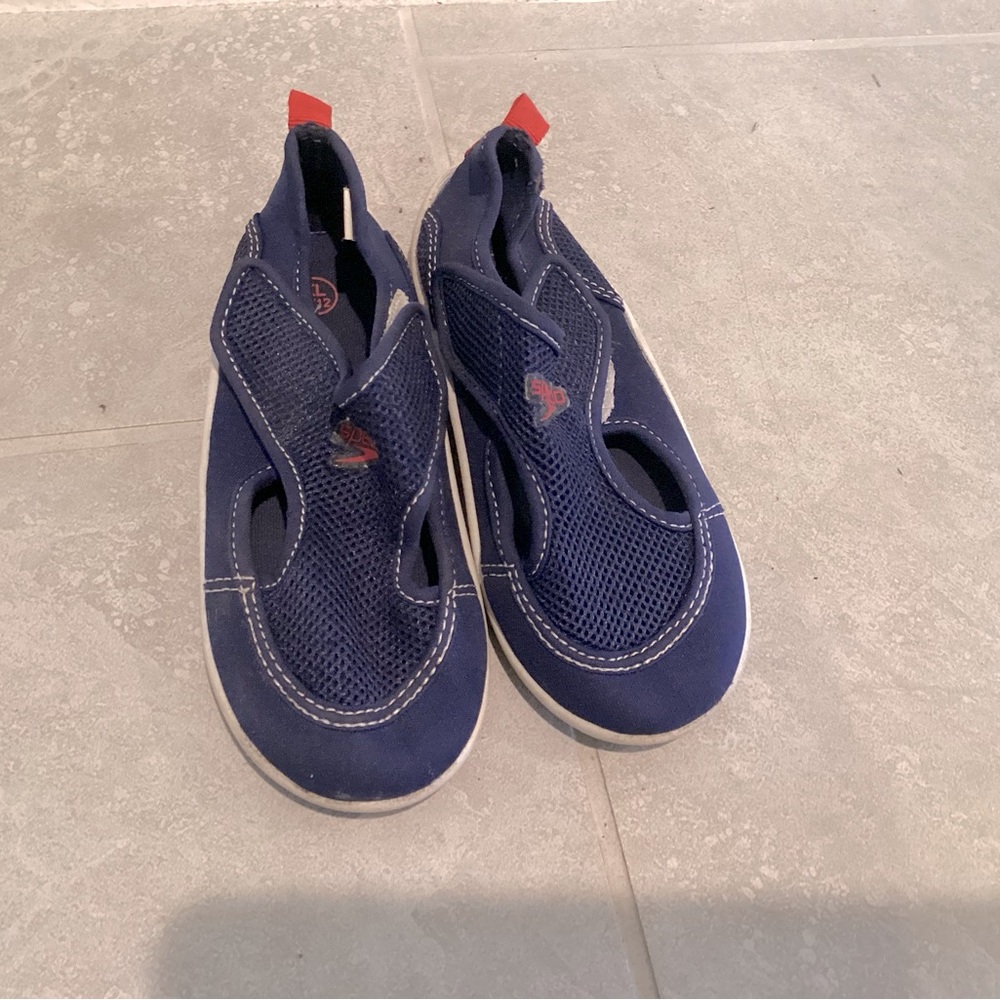 Kids Blue Mesh Slip-On Shoes